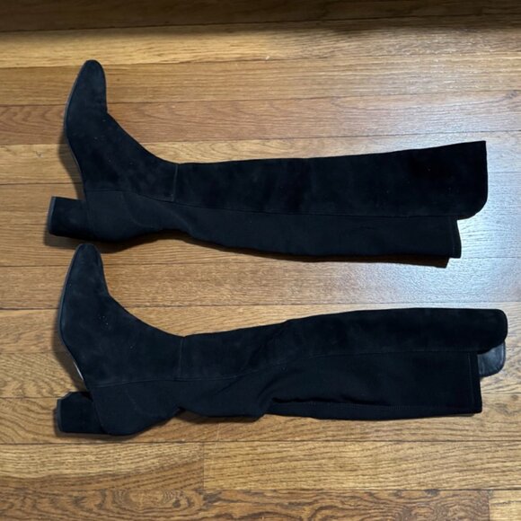 Stuart Weitzman  Over the Knee Suede Boots Black Size 6 - Picture 2 of 4